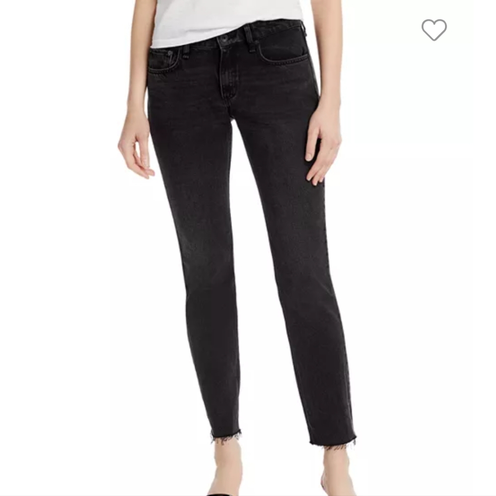 Rag & Bone black Frayed Jeans